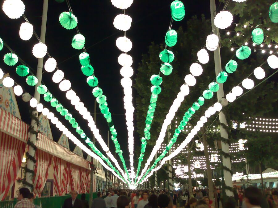 Farolillos de la Feria de Abril de Sevilla